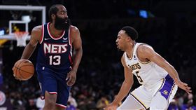 ▲哈登（James Harden）耶誕大戰復出拿下「大三元」。（圖／美聯社／達志影像）