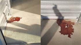 血跡,鮮紅色,鐵捲門,命案,倉庫,恐怖