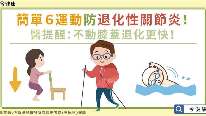 運動防退化性關節炎！醫生曝六大運動
