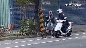 阿伯沒戴口罩！遇警「拒停」遭追百米