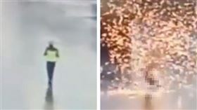 印尼保全被雷擊中（圖／翻攝自@Heritzal推特）