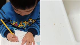 丈夫突將兒子桌上的鉛筆屑網嘴裡塞，嚇壞了一家人！（圖／翻攝自爆廢公社二館）