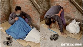 6旬翁紙板當床睡／賴清美議員提供