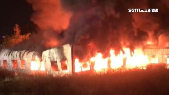 彰化飼料袋工廠大火　爆炸聲嚇壞居民