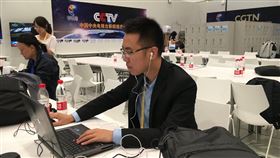 中國官媒《央視》駐美記者韓鵬　圖／翻攝自韓鵬微博