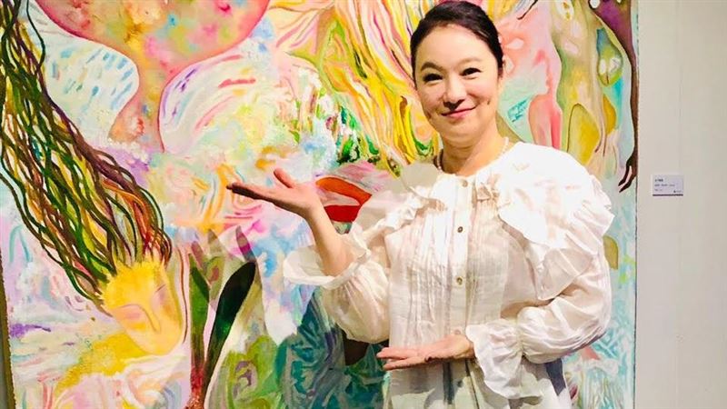 張瑞竹斜槓開畫展　還原「誇張過程」