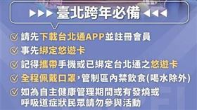 ▲台北跨年晚會注意事項。（圖／台北市政府提供）