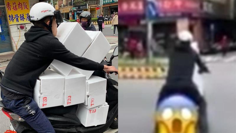 騎士貨物堆疊挑戰極限　網友看傻眼
