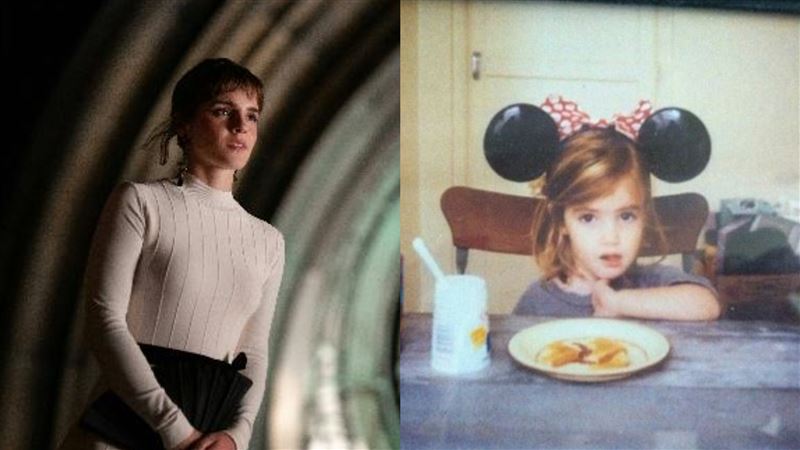 飾演妙麗的艾瑪華森（Emma Watson） 。（圖／HBO GO提供、艾瑪&middot;羅勃茲 IG）