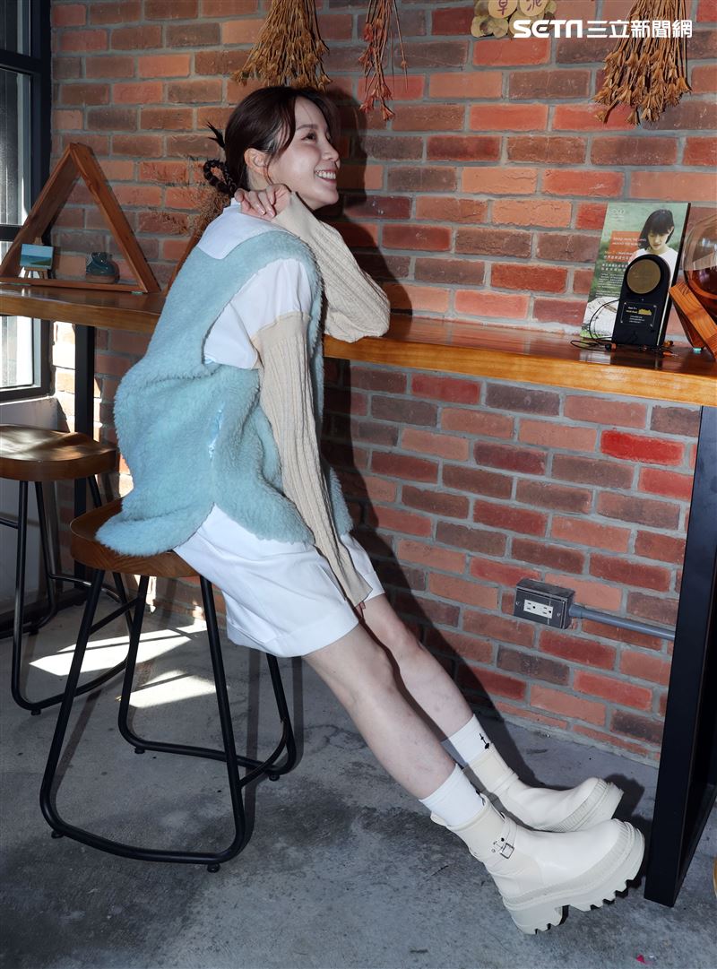 程予希三立新聞網專訪。（記者邱榮吉/攝影）