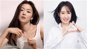 （左圖／翻攝自全智賢IG，右圖／翻攝自劉敏濤微博）