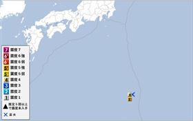 日本小笠原群島清晨規模6.3地震（圖／日本氣象廳）