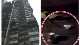  重慶老翁高空丟酒瓶（圖／翻攝自重慶廣電微博）