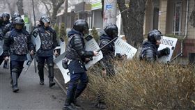 哈薩克動亂。（圖／美聯社／達志影像）