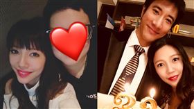 李靚蕾緊貼友人舊照。(圖／朱宇豐IG)