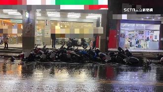 雨天視線不佳！駕駛恍神衝撞停車格