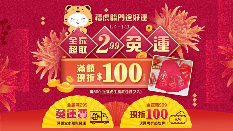 小三美日限時299免運滿額折百！