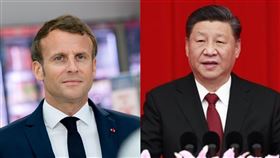 馬克宏、習近平　圖／翻攝自馬克宏臉書、新華網