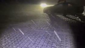 合歡山,冰霰,台14甲線,道路,結冰(翻攝自 台灣追雪團)