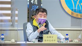 蔡英文視察「中央流行疫情指揮中心」，陳時中。（圖／總統府提供）