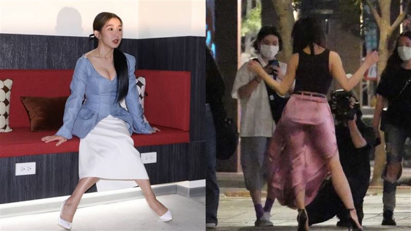 郭書瑤街拍大風一吹　性感蜜桃臀見客