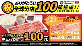 「燒肉LIKE」於1月11日推出「全球100店限定優惠」。（圖／燒肉LIKE提供）