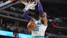 ▲華盛頓（P.J. Washington）灌進空中接力。（圖／美聯社／達志影像）