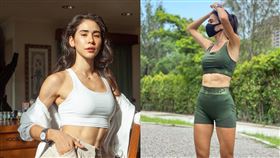 雷理莎穿著運動內衣慢跑，卻被中年男子質疑「只穿胸罩」。（圖／翻攝自臉書）
