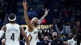 ▲英格蘭（Brandon Ingram）投進絕殺三分球。（圖／美聯社／達志影像）