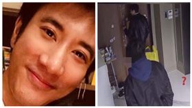 ▲李靚蕾PO出王力宏帶著陌生男子，企圖硬闖的監視畫面。（圖／翻攝畫面）
