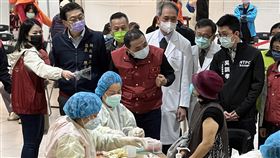 侯友宜視察中大型疫苗接種站（圖／新北衛生局提供）