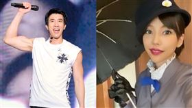 王力宏與李靚蕾（圖／翻攝自王力宏與李靚蕾微博）