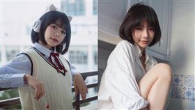 林明禎扮女學生（圖／翻攝自林明禎臉書）