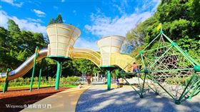 天母公園共融遊戲場，圖/痞客邦部落格「Wenwen小姐和寶貝們」提供。