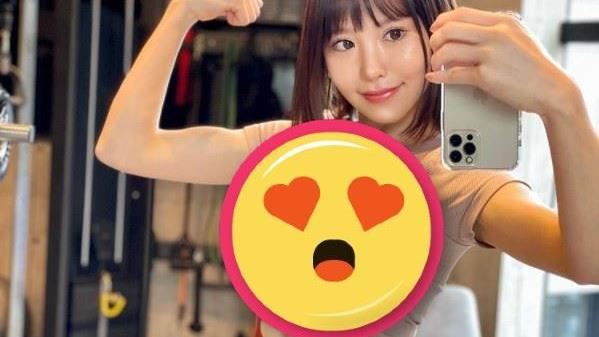 牙醫妹健身　正面竟乍出「超兇頭燈」