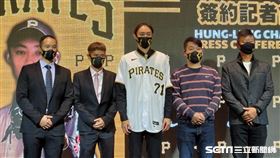 ▲匹茲堡海盜張弘稜簽約記者會。（圖／記者蕭保祥攝影）