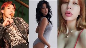 ØZI最近和大10歲的Keanna（右圖）爆曖昧情，也曾與大6歲的辣模Angelina（中圖）傳同居。（圖／翻攝自臉書）