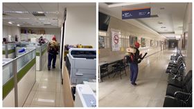 ▲桃園地檢署進行清消工作。（圖／翻攝畫面）