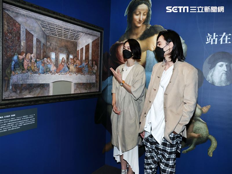 鍾瑶、田士廣出席 開箱「會動的文藝復興」展。（記者邱榮吉/攝影）