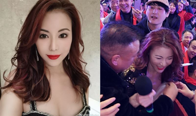 女星商演疑遭伸鹹豬手　偷摸畫面曝光