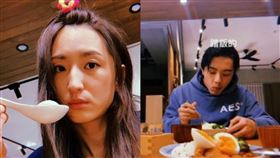  坤達、柯佳嬿/在家中吃老婆做的咖哩被偷拍的坤達。柯佳嬿IG
