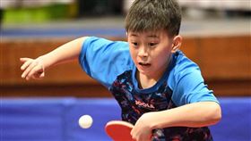▲13歲郭冠宏成為最年輕的成人桌球國手。（圖／翻攝自合作金庫銀行桌球隊臉書）