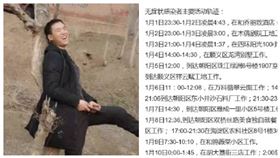 ▲來自河南的岳姓男子為了尋找失蹤的兒子，在北京邊賺錢邊找失蹤的兒子，18天跑了28個「工作地點」。（圖／翻攝自微博）