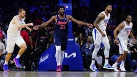 ▲恩比德（Joel Embiid）單場攻下40分。（圖／美聯社／達志影像）
