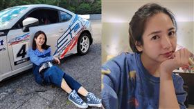女星臧芮軒日前到賽車場體驗「甩尾飄移」。（圖／翻攝自臧芮軒 IG）