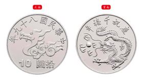 千禧年流通紀念拾元硬幣，圖翻攝自中央製幣廠