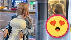 泥泥學姐,插畫家,捷運,車窗(翻攝自 janie.lin IG)
