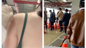 女網友只穿細肩帶打疫苗（圖／翻攝自臉書）