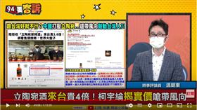 政治評論員溫朗東在《94要客訴》質疑號稱比台灣便宜1/4的中國立陶宛萊姆酒是不是真貨