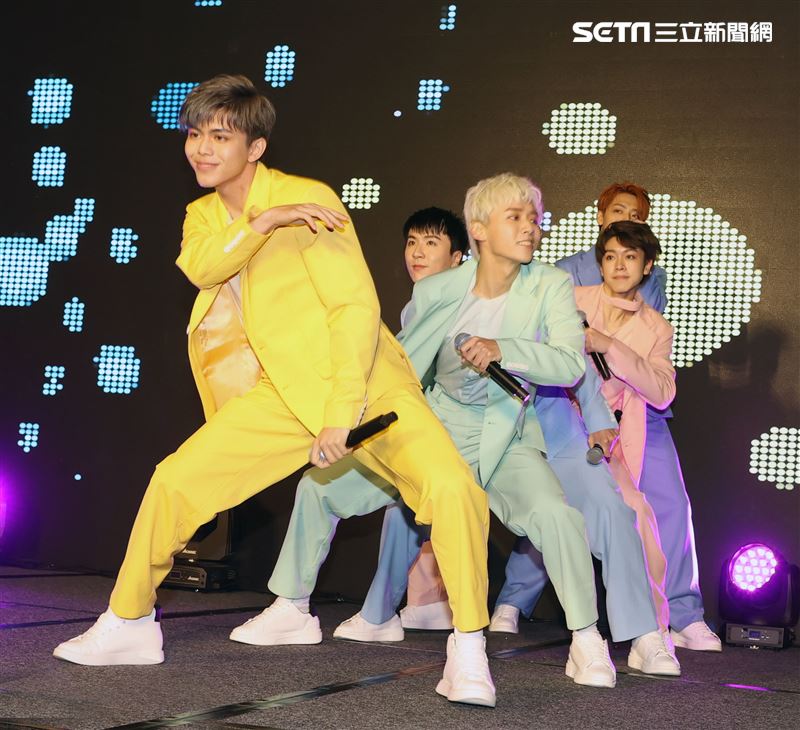 新男團ALL IN 5發片記者會。（記者邱榮吉/攝影）